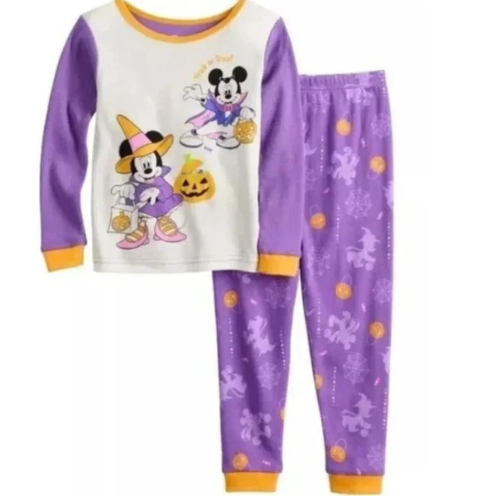 Girls 6 Pc Halloween Pajamas 24 mths/2T Minnie Mouse Peppa Pig Shirts & Pants